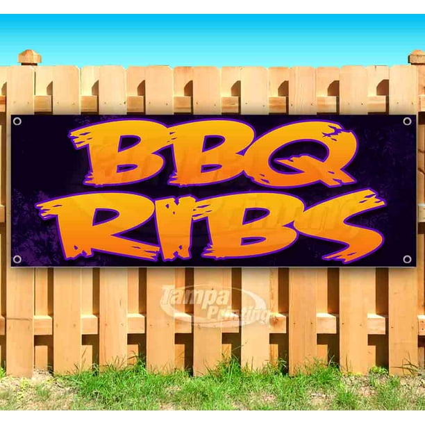 Store Many Sizes Available BBQ Ribs 13 oz Heavy Duty Vinyl Banner Sign with Metal Grommets Flag, Advertising New Store Many Sizes Available BBQ Ribs 13 oz Heavy Duty Vinyl Banner Sign with Metal Grommets Flag, Advertising New